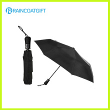 Schwarze Farbe Zwei Fold Auto Open Regenschirm